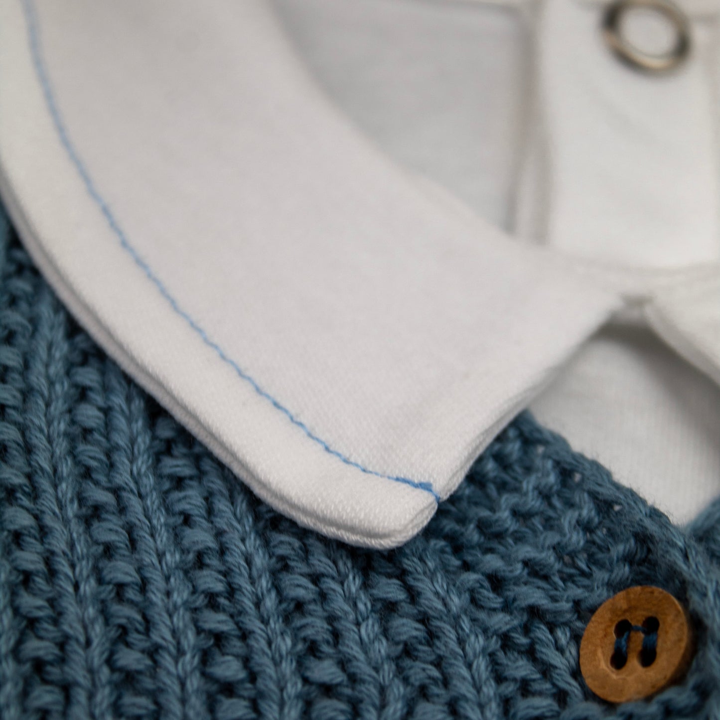Cardigan in maglia blu