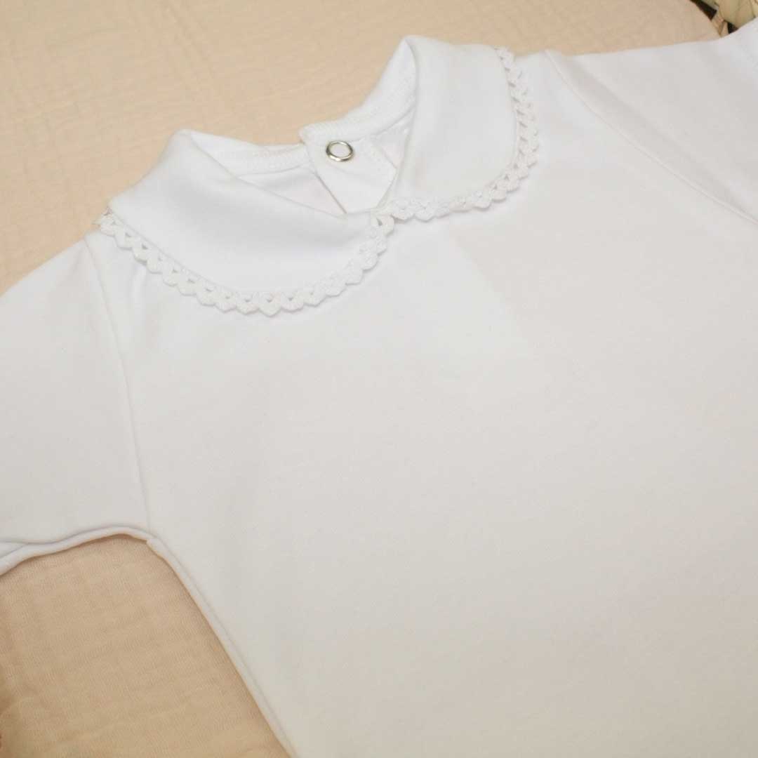 Body manica corta con colletto peter pan