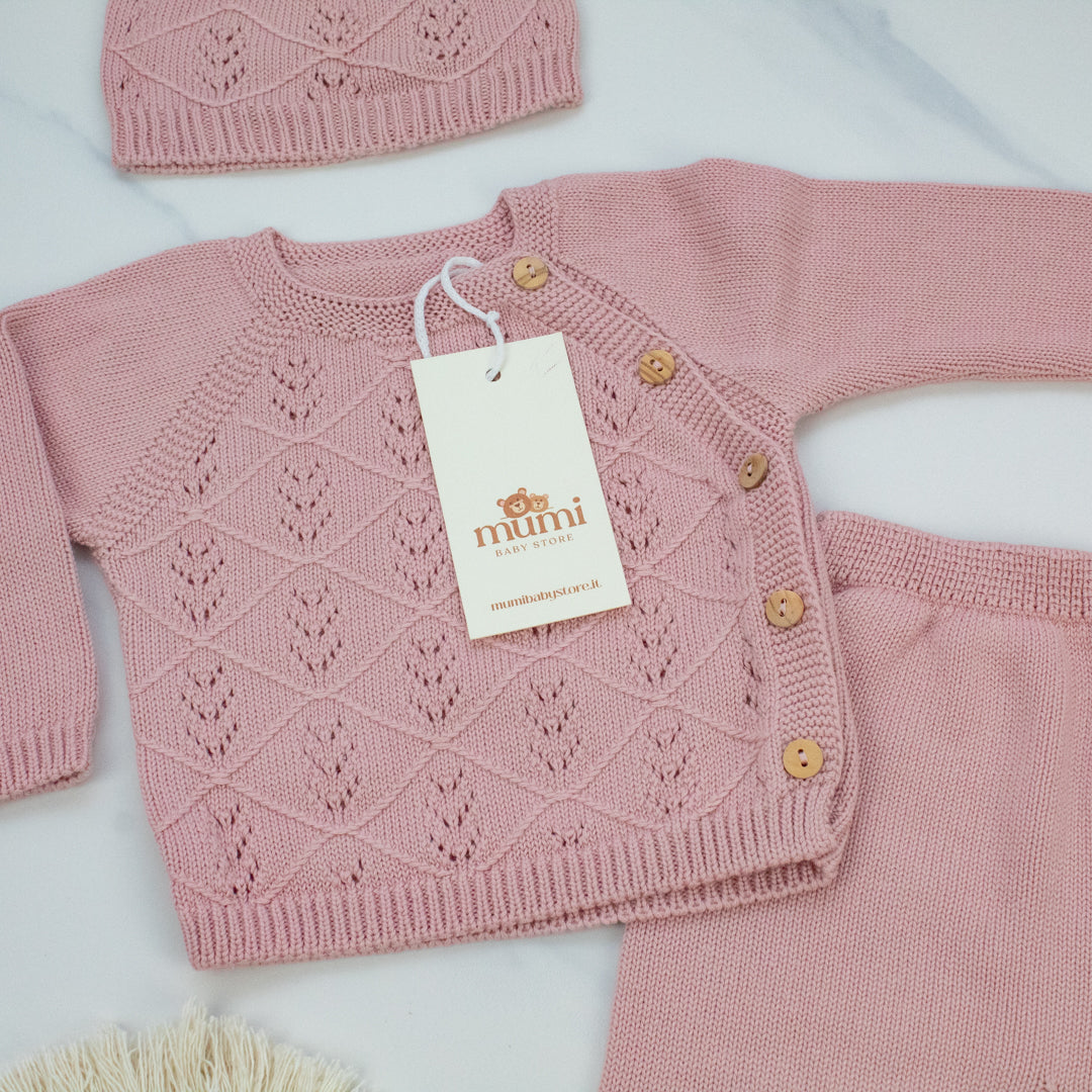 Completo 3 pezzi in maglia