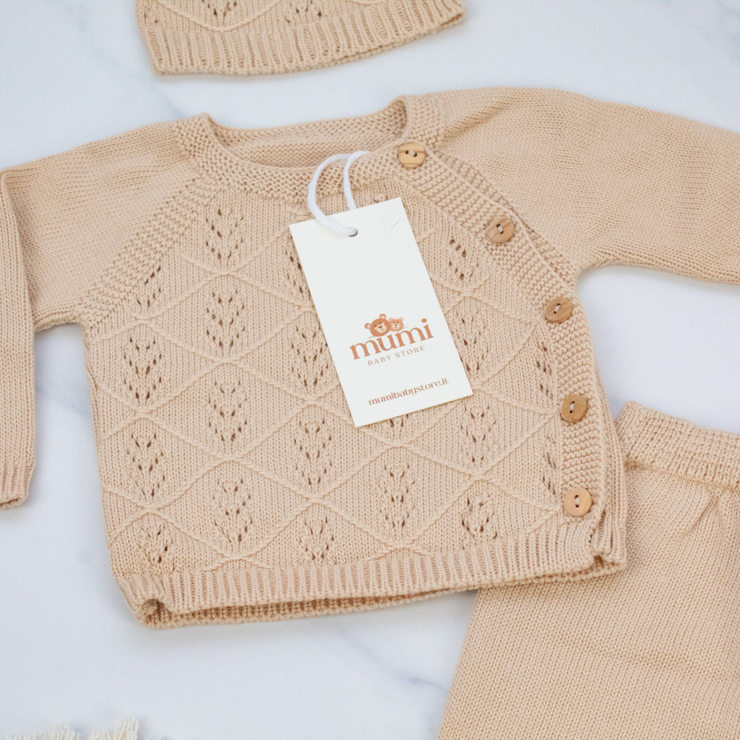 Completo 3 pezzi in maglia