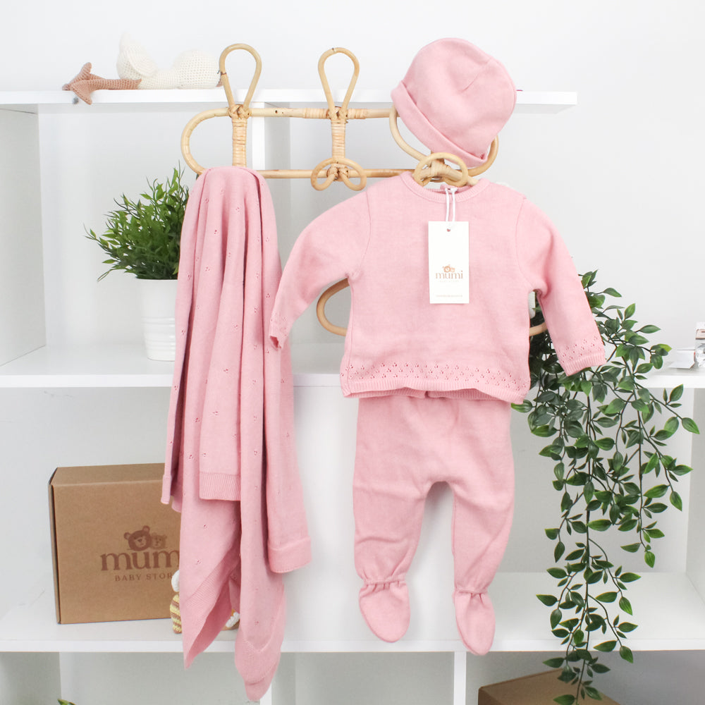 Coordinato in maglia + copertina