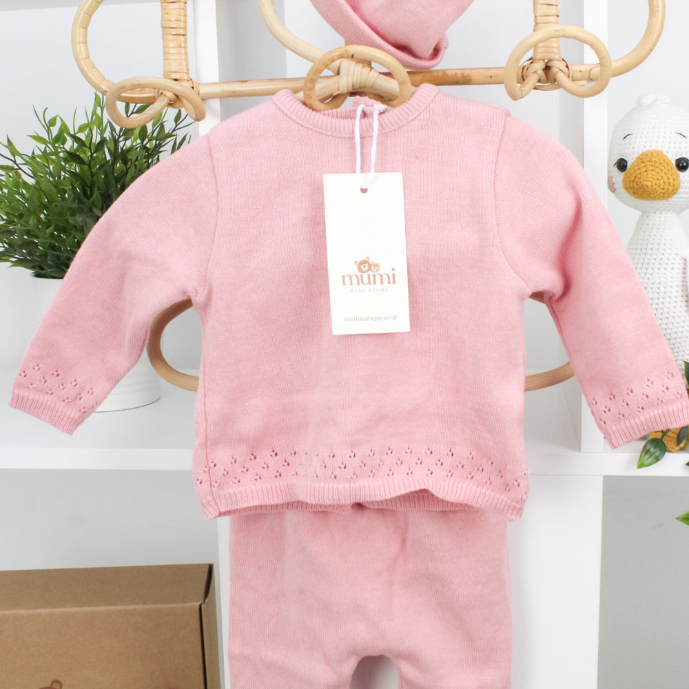 Coordinato in maglia + copertina