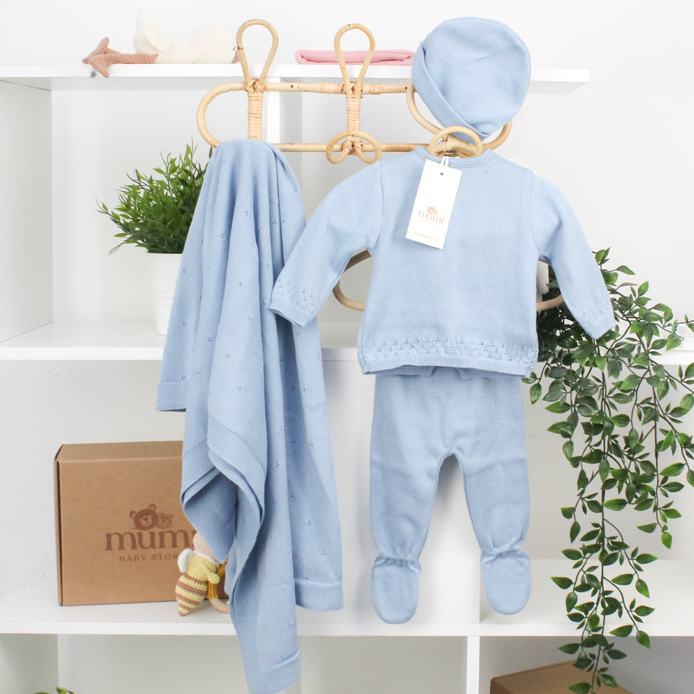 Coordinato in maglia + copertina