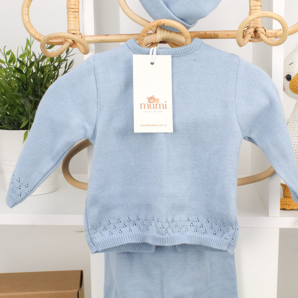 Coordinato in maglia + copertina