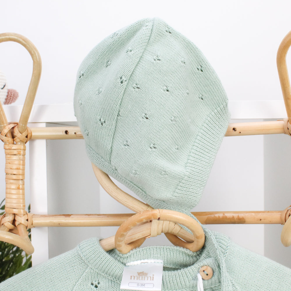 Coordinato Cuoricini 3 pezzi in maglia traforata Mumi