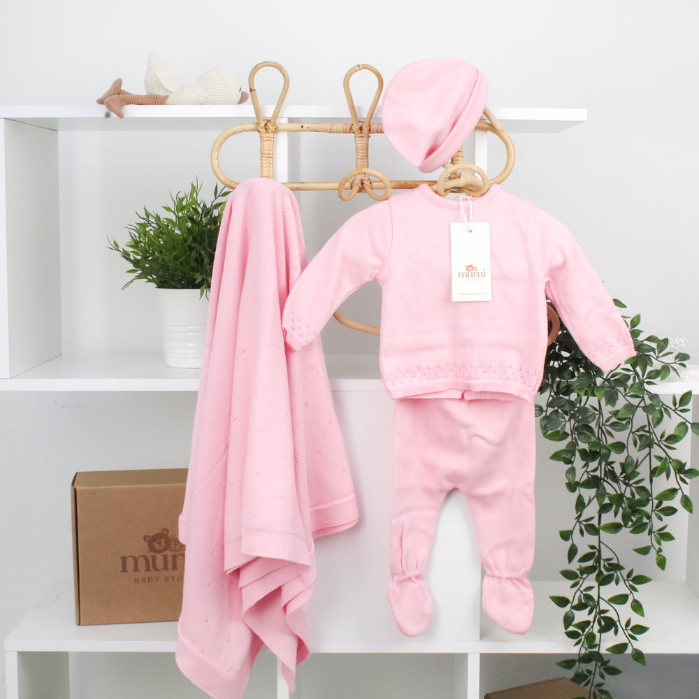 Coordinato in maglia + copertina