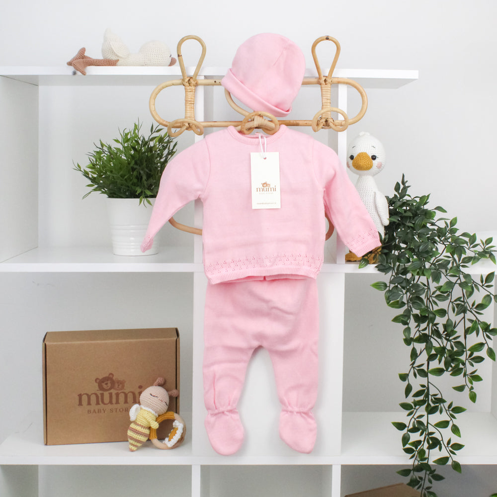 Coordinato in maglia + copertina