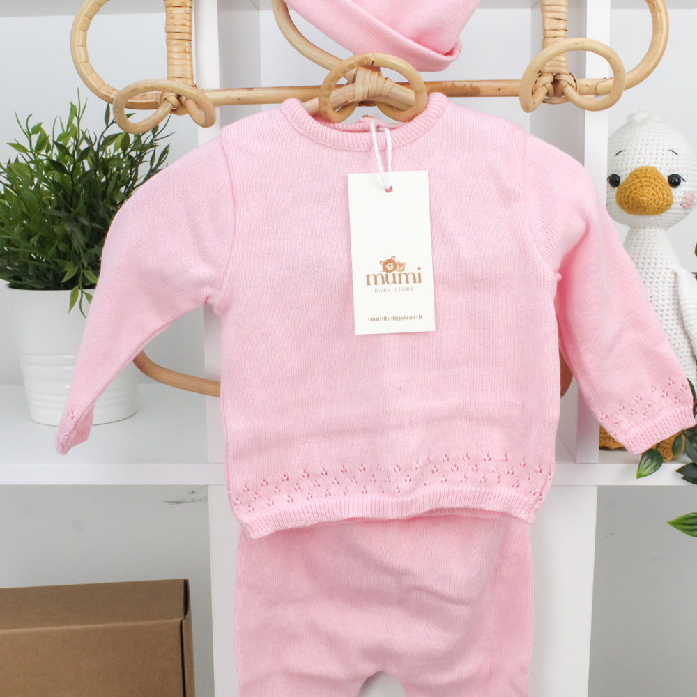 Coordinato in maglia + copertina