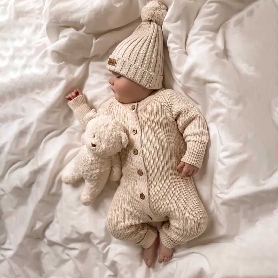 Tutina classica in maglia Honey Milk