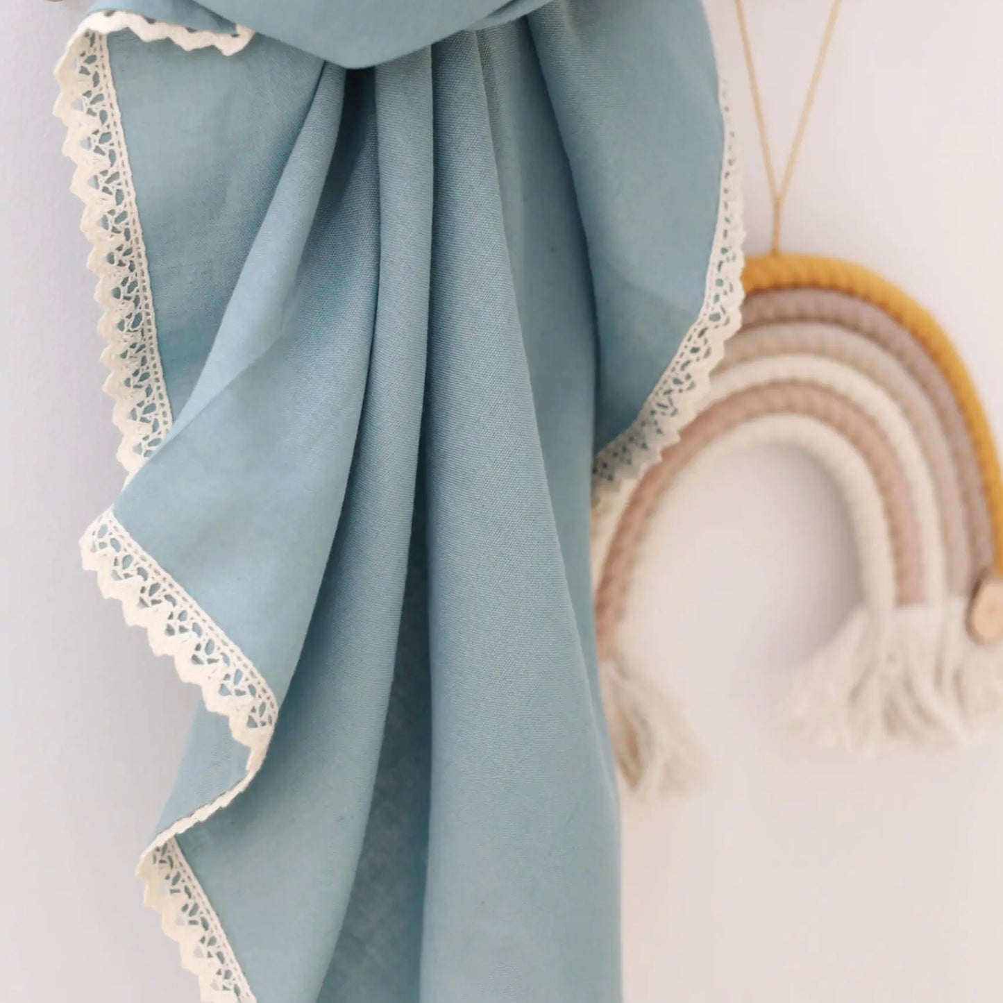 Swaddle in lino con pizzo