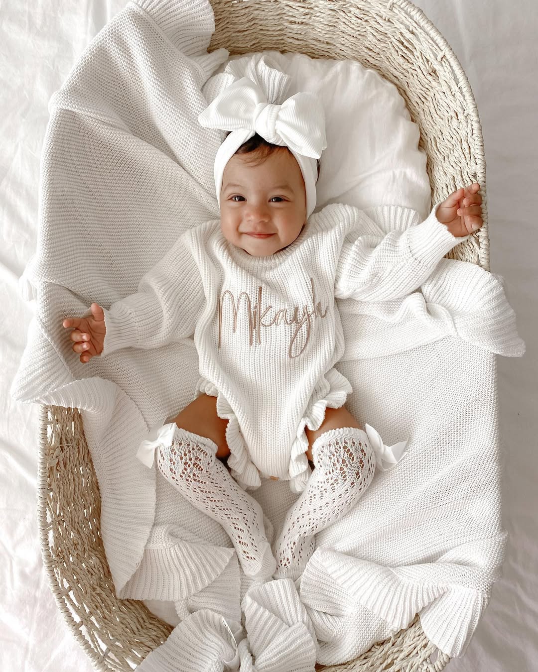 Pagliaccetto in Maglia Milk Personalizzabile