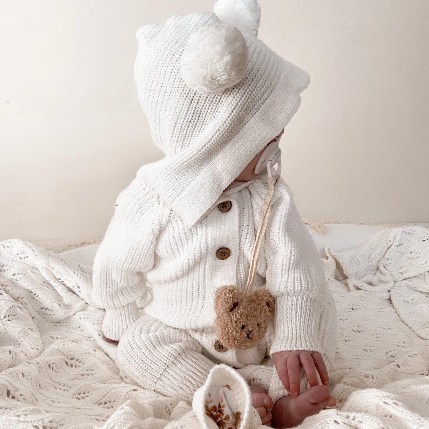 Tutina con cappuccio Teddy Milk