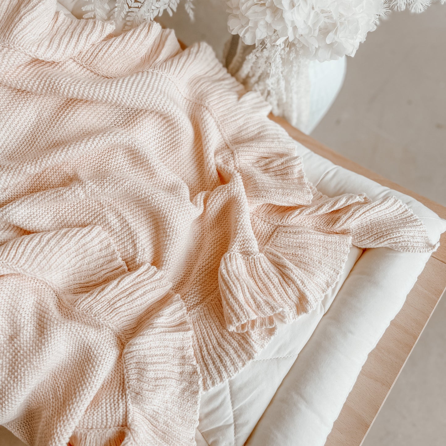 Coperta in maglia poppy