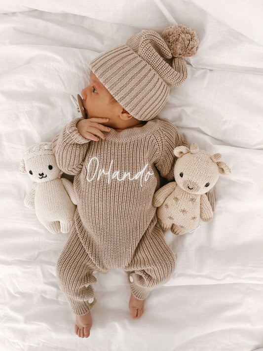 Tutina a Costine in Caldo Cotone Personalizzabile – Milk 🤍 Cacao 🤎 Milky Rose 🩷