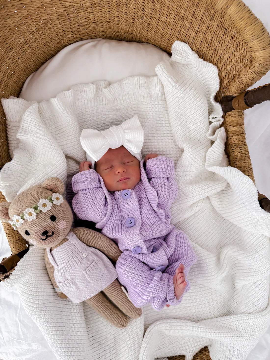 Tutina a Costine con Volant in Caldo Cotone – Lilla Orchid 💜🌸