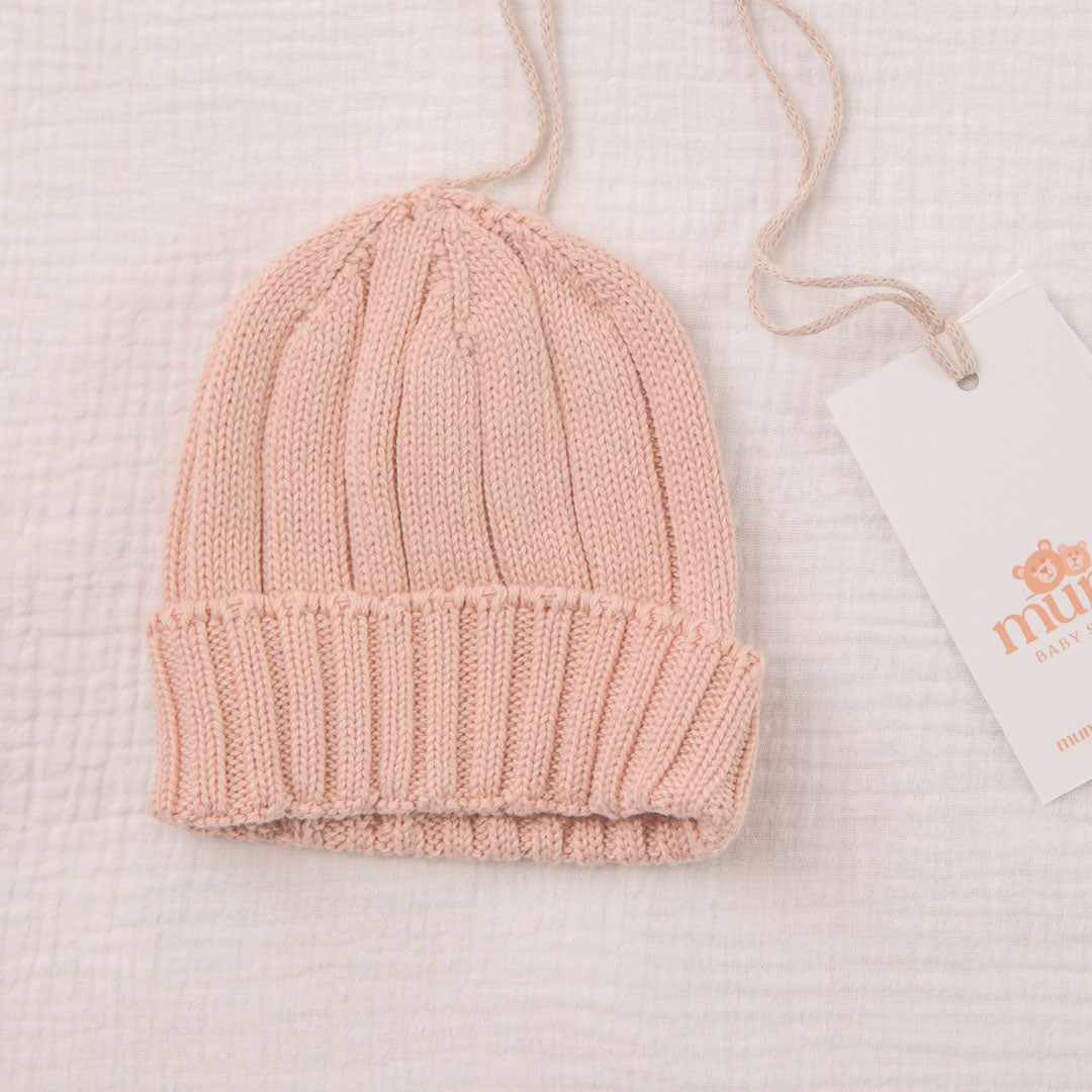 Cappello basic neonato in maglia