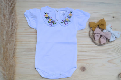 Body Floreale Ricamato in Cotone 🌸🩷