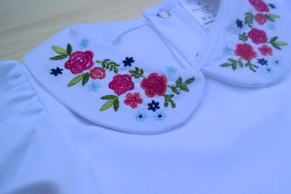 Body Floreale Ricamato in Cotone 🌸🩷