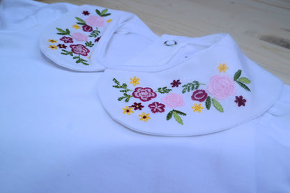 Body Floreale Ricamato in Cotone 🌸🩷