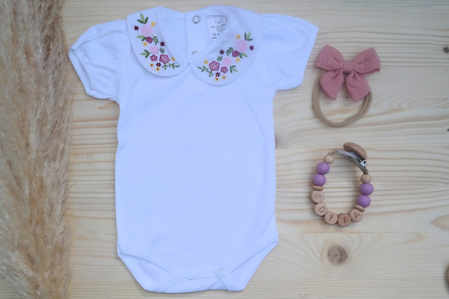 Body Floreale Ricamato in Cotone 🌸🩷