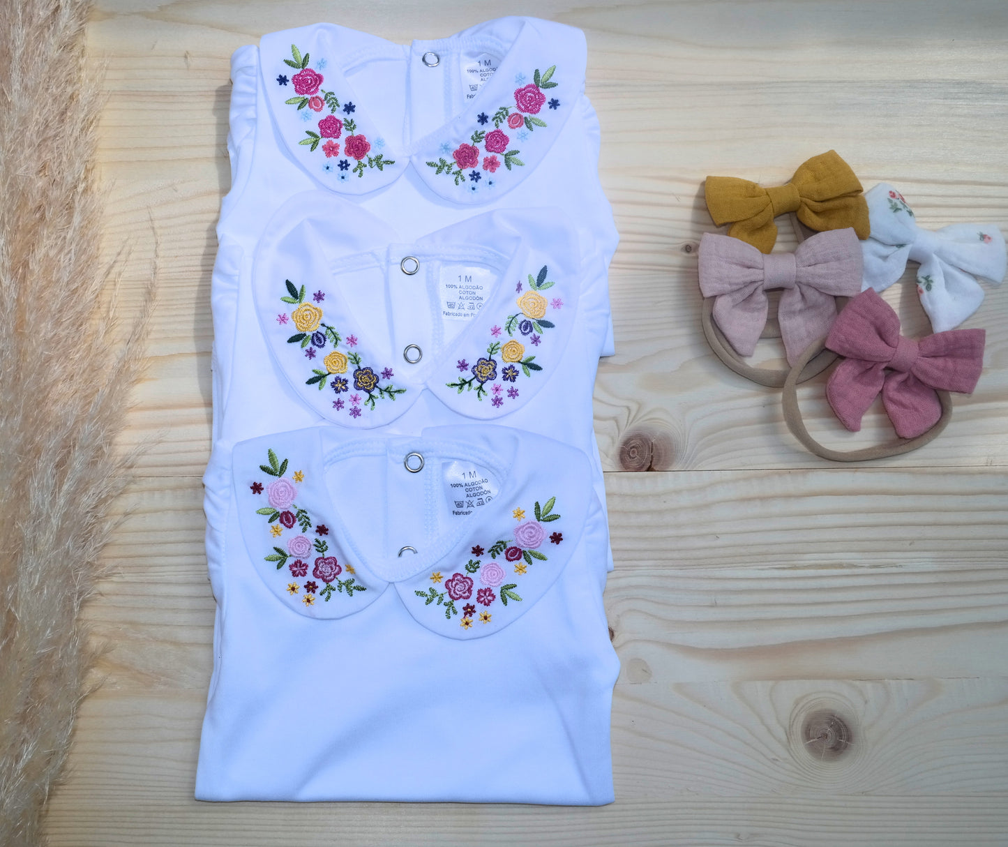 Body Floreale Ricamato in Cotone 🌸🩷