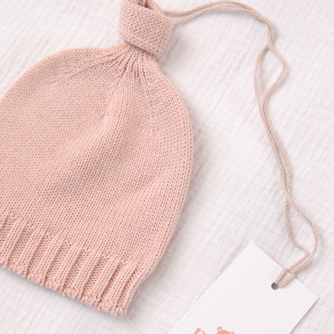 Cappello da Neonato con Nodo 0-3 mesi - Rosa - Lullalove