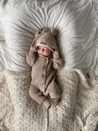 Tutina con cappuccio Teddy Cacao