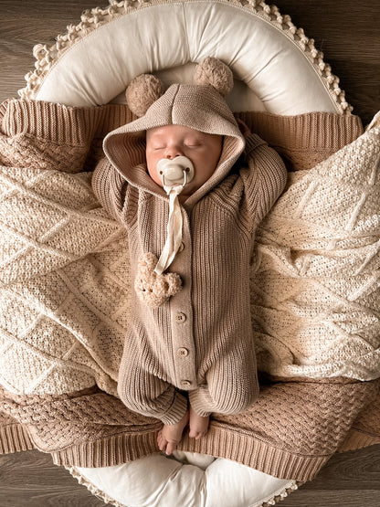 Tutina con cappuccio Teddy Cacao