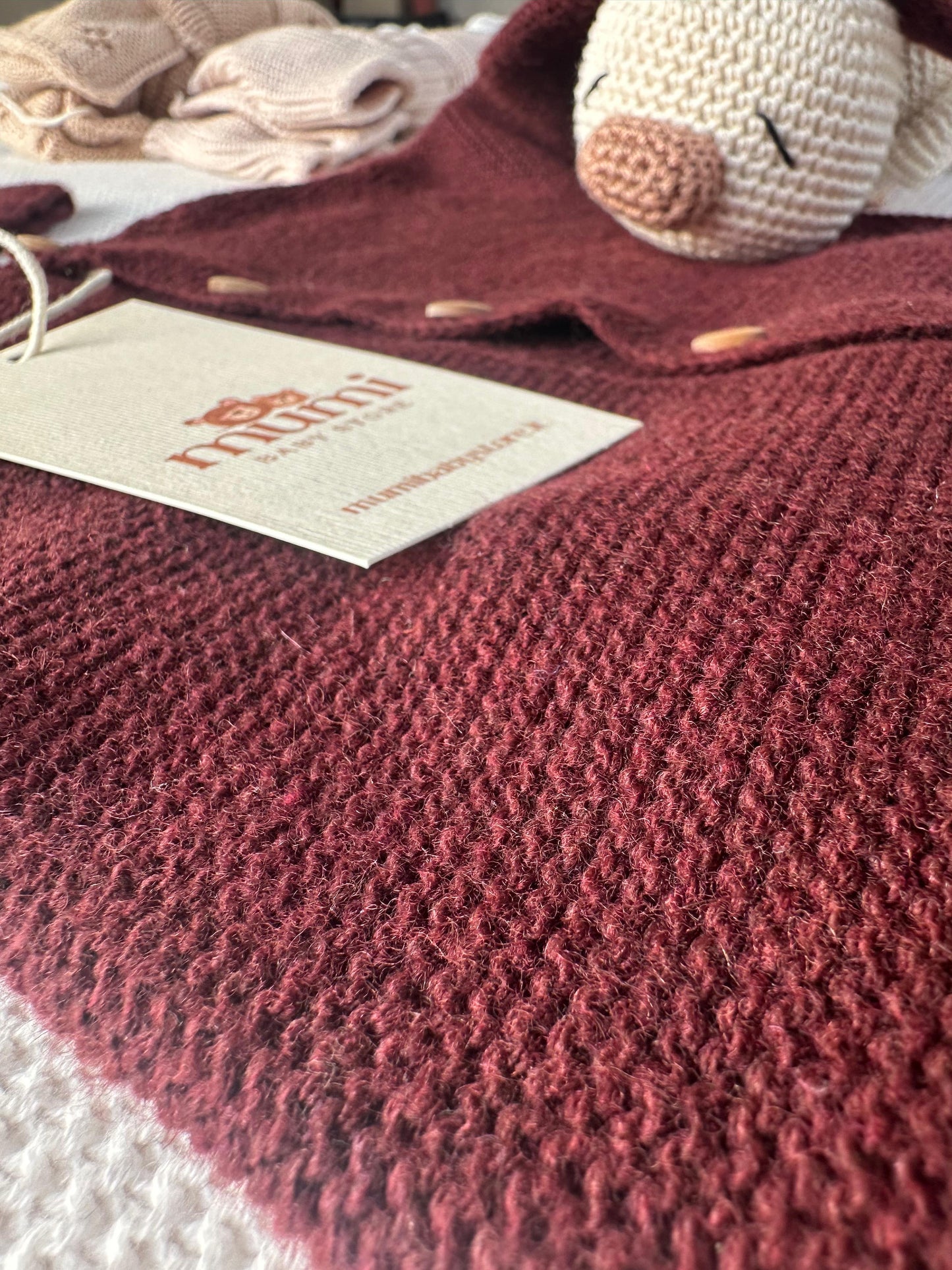 Completo Neonato 3 Pezzi in Lana e Cashmere