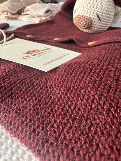 Completo Neonato 3 Pezzi in Lana e Cashmere