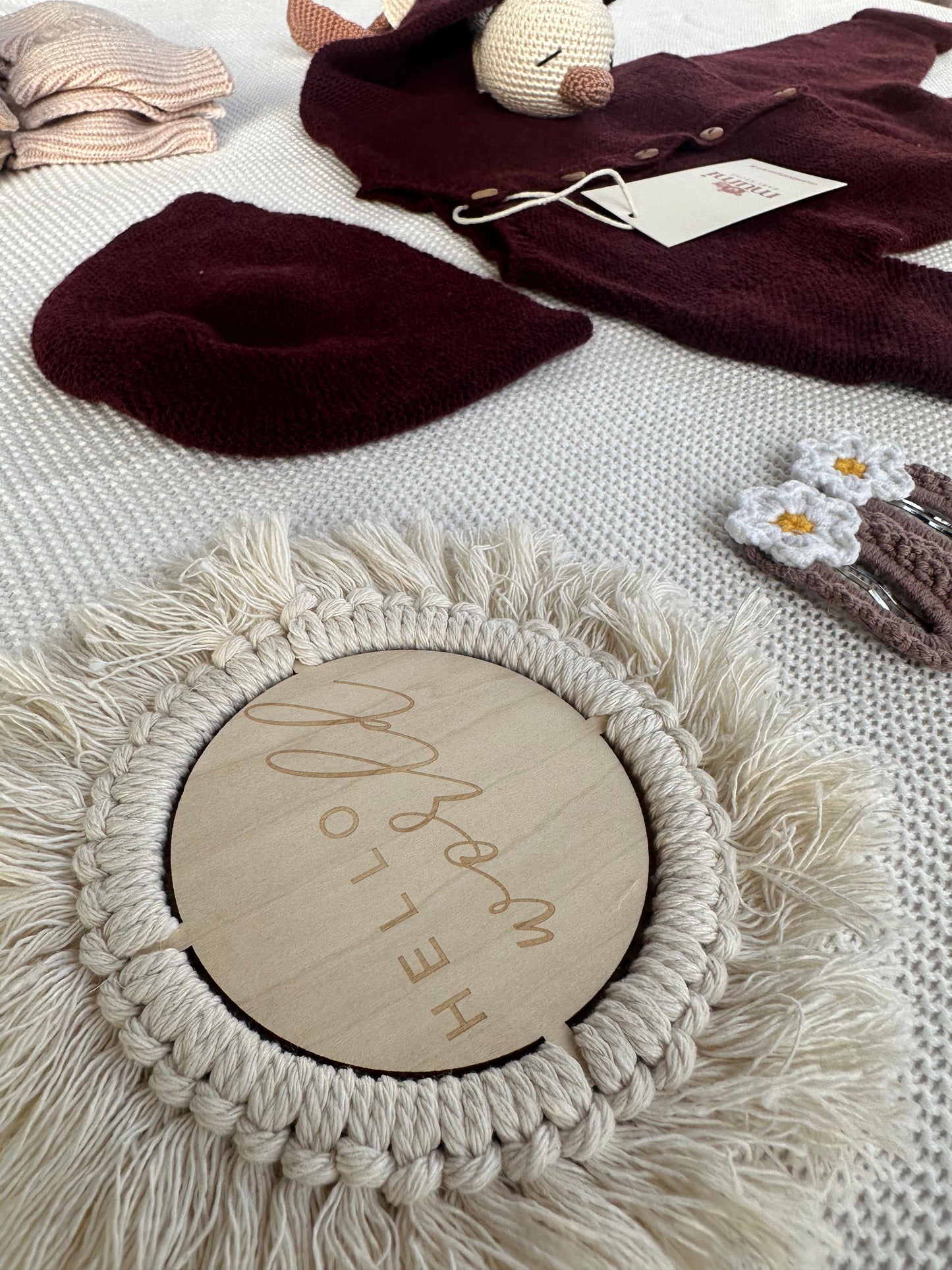 Completo Neonato 3 Pezzi in Lana e Cashmere