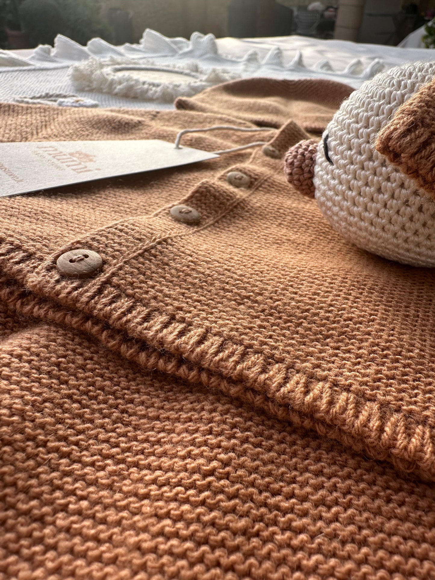 Completo Neonato 3 Pezzi in Lana e Cashmere