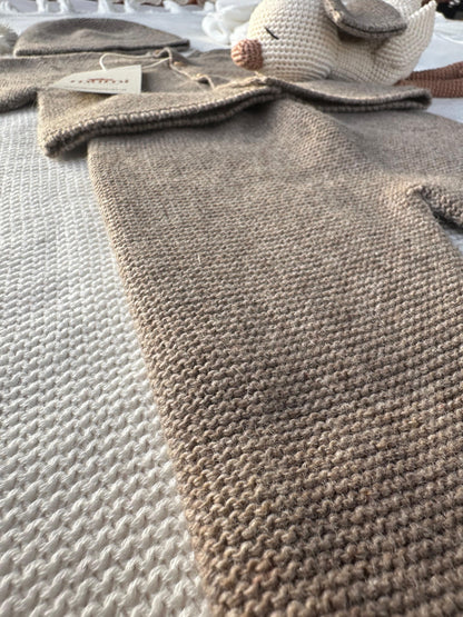 Completo Neonato 3 Pezzi in Lana e Cashmere