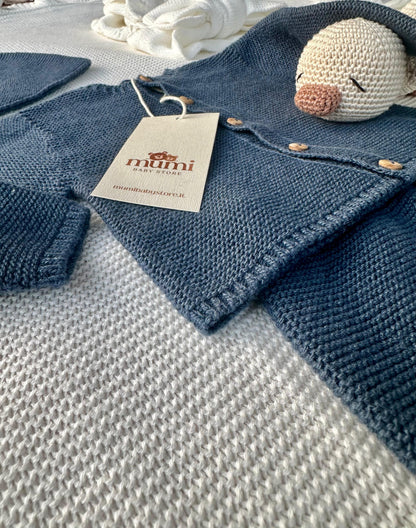Completo Neonato 3 Pezzi in Lana e Cashmere