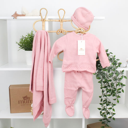 Coordinato in maglia + copertina