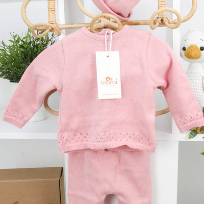 Coordinato in maglia + copertina