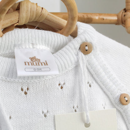 Coordinato Cuoricini 3 pezzi in maglia traforata Mumi