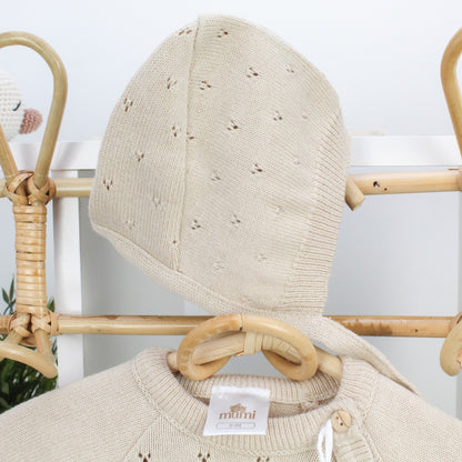 Coordinato Cuoricini 3 pezzi in maglia traforata Mumi