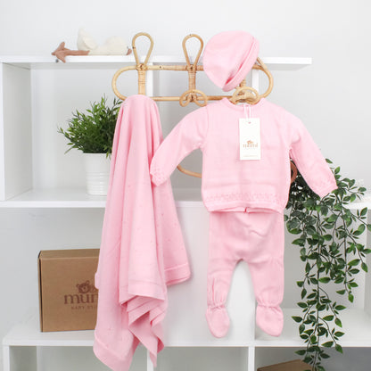 Coordinato in maglia + copertina