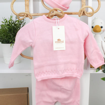 Coordinato in maglia + copertina