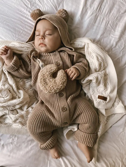 Tutina con cappuccio Teddy Cacao